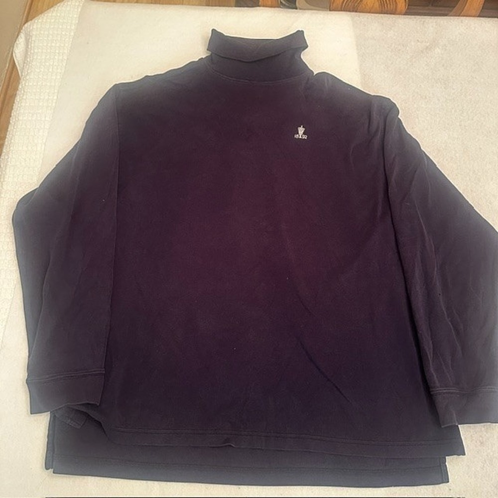 Bobby Jones Players Mens XL Navy Blue Long Sleeve Turtleneck Golf Pullover Shirt